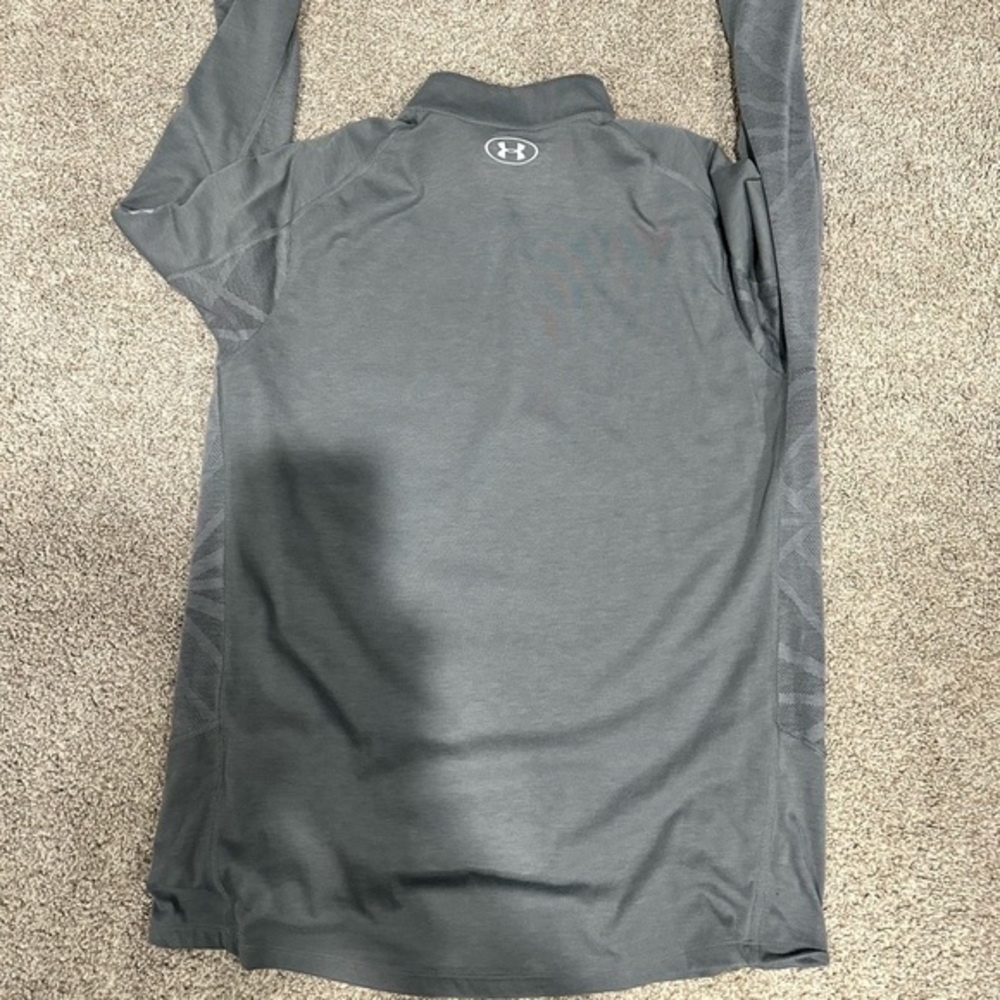 Under Armour Threadborne Run 1/4 Zip Shirt Men’s XL Fitted Long Sleeve Gray‎ - Picture 4 of 4